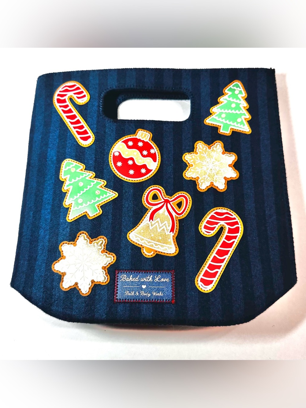 Bath & Body Works Holiday Felt Gift Tote Bag – Baked With Love Theme